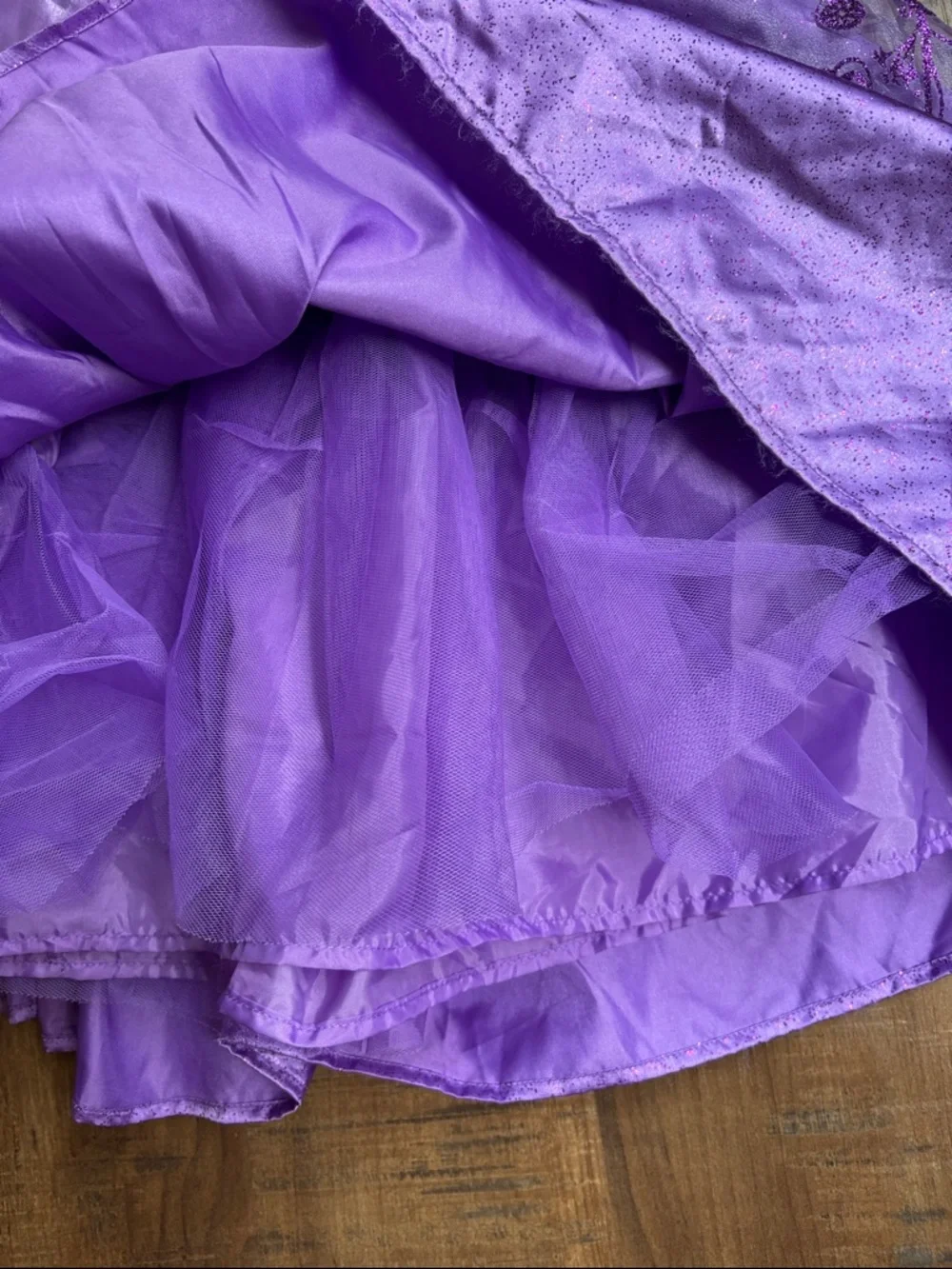 Disney Princess Rapunzel Costume Purple Dress Tangled Child Size small 5/6 - Picture 5 of 7